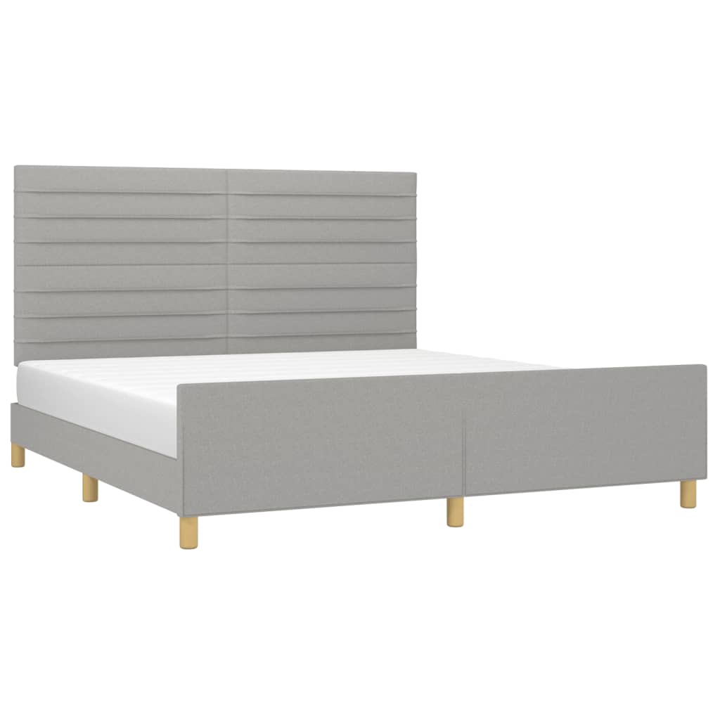 Bedframe zonder matras stof lichtgrijs 180x200 cm is nu te koop bij PeponiXL, paradijselijk wonen!