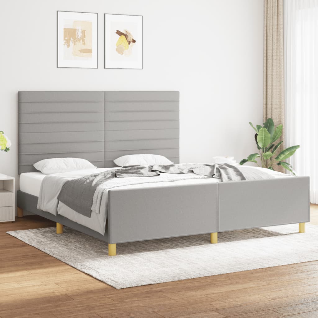 Bedframe zonder matras stof lichtgrijs 180x200 cm is nu te koop bij PeponiXL, paradijselijk wonen!