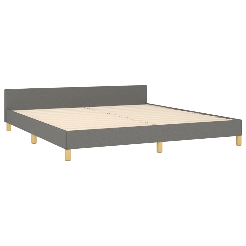 Bedframe zonder matras stof donkergrijs 180x200 cm is nu te koop bij PeponiXL, paradijselijk wonen!