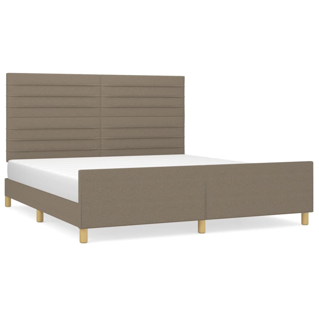 Bedframe zonder matras stof taupe 180x200 cm is nu te koop bij PeponiXL, paradijselijk wonen!
