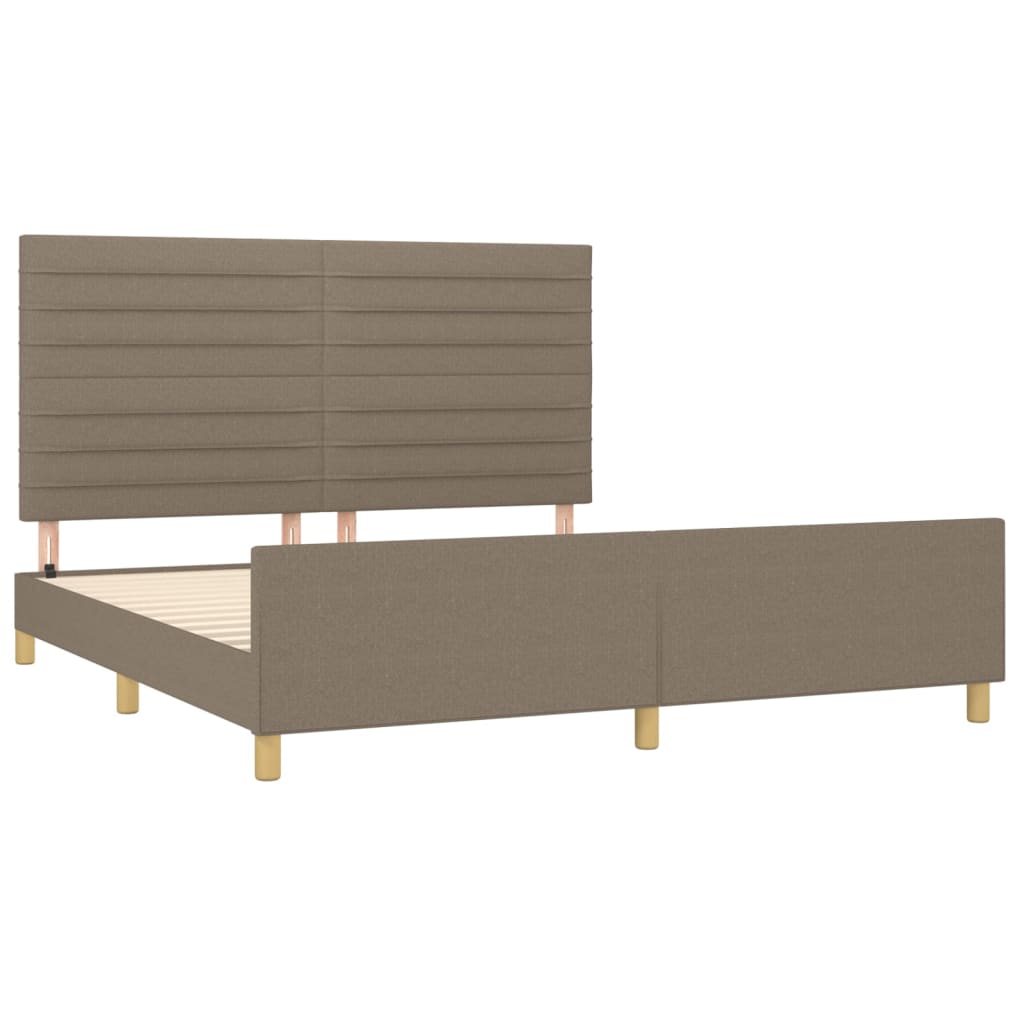 Bedframe zonder matras stof taupe 180x200 cm is nu te koop bij PeponiXL, paradijselijk wonen!