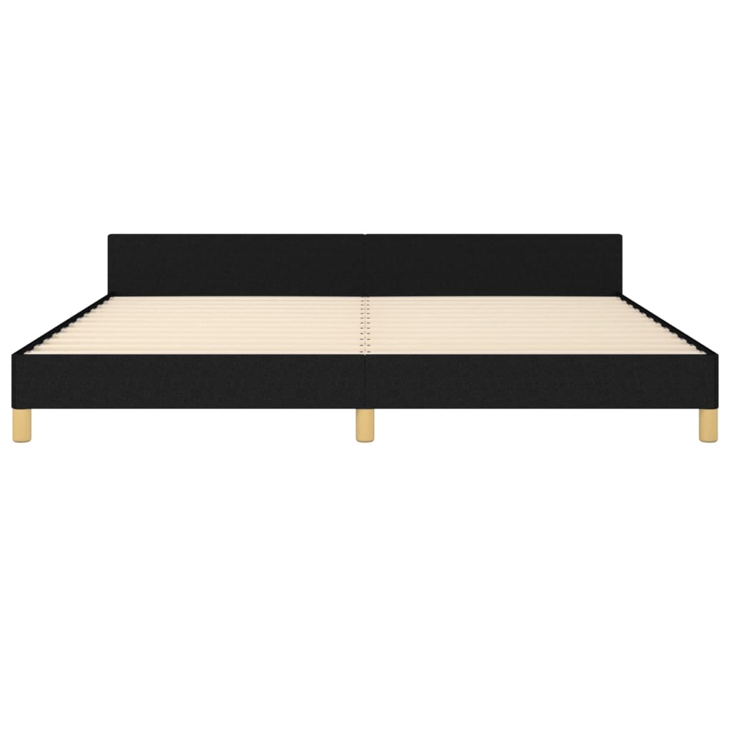 Bedframe zonder matras stof zwart 200x200 cm is nu te koop bij PeponiXL, paradijselijk wonen!