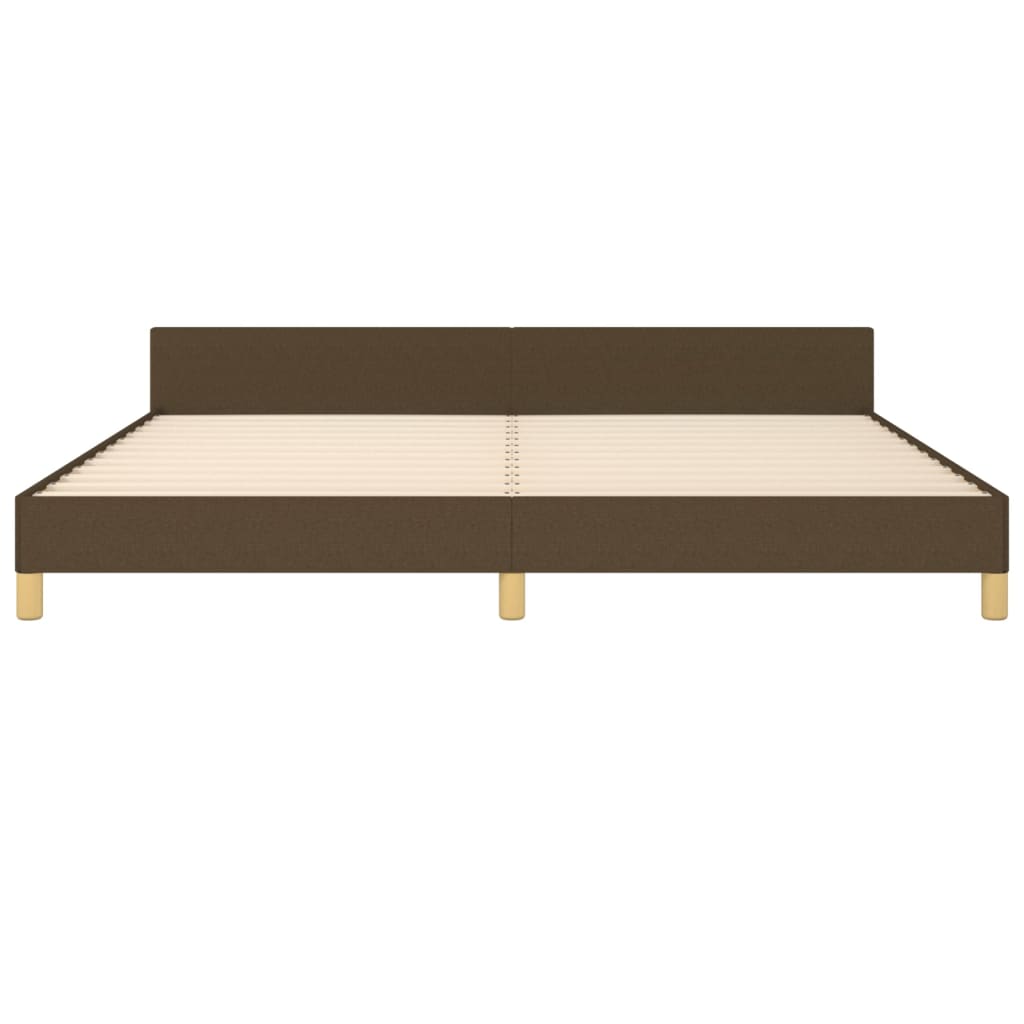 Bedframe zonder matras stof donkerbruin 200x200 cm is nu te koop bij PeponiXL, paradijselijk wonen!