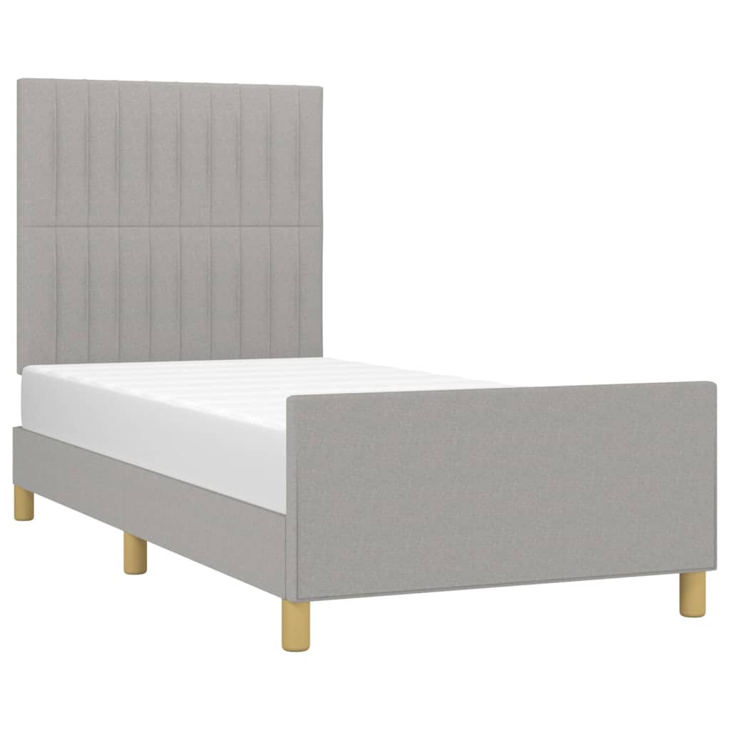 Bedframe zonder matras 80x200 cm stof lichtgrijs is nu te koop bij PeponiXL, paradijselijk wonen!
