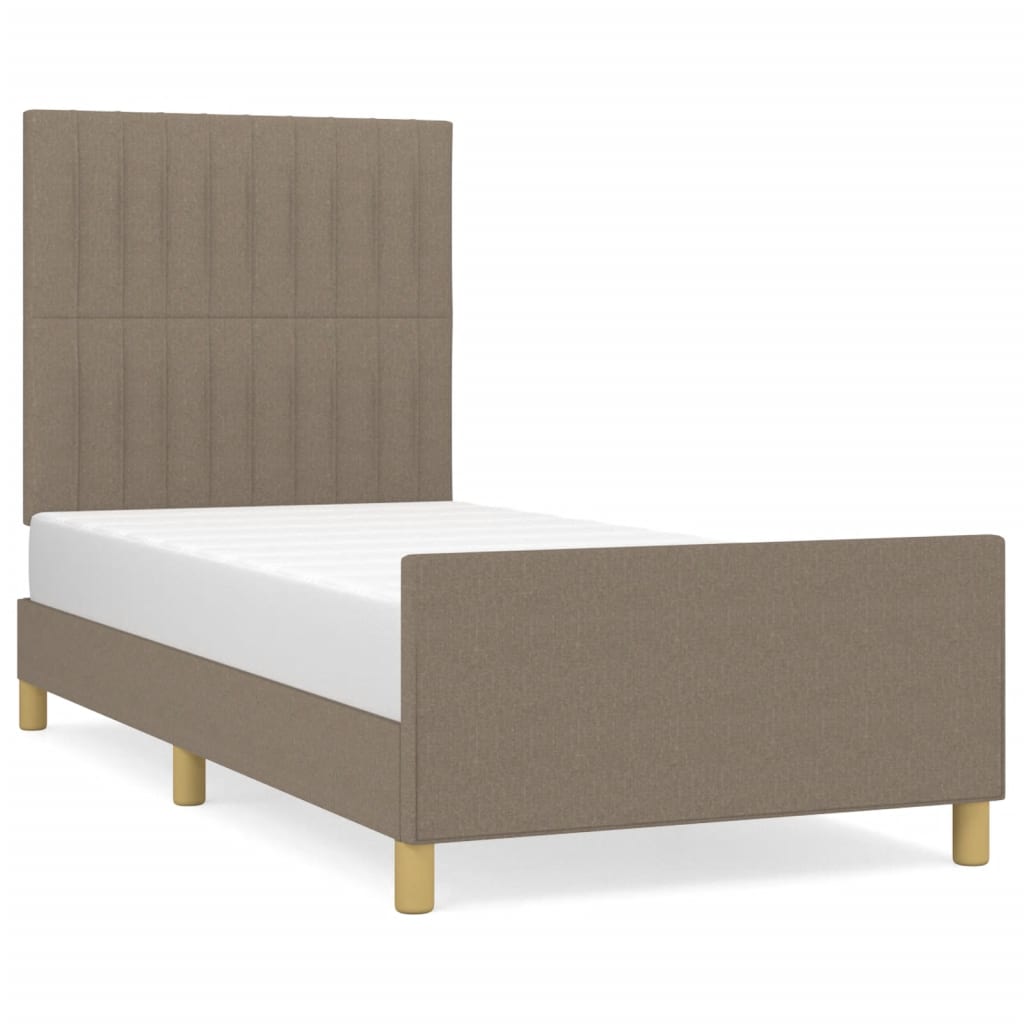 Bedframe zonder matras 80x200 cm stof taupe is nu te koop bij PeponiXL, paradijselijk wonen!