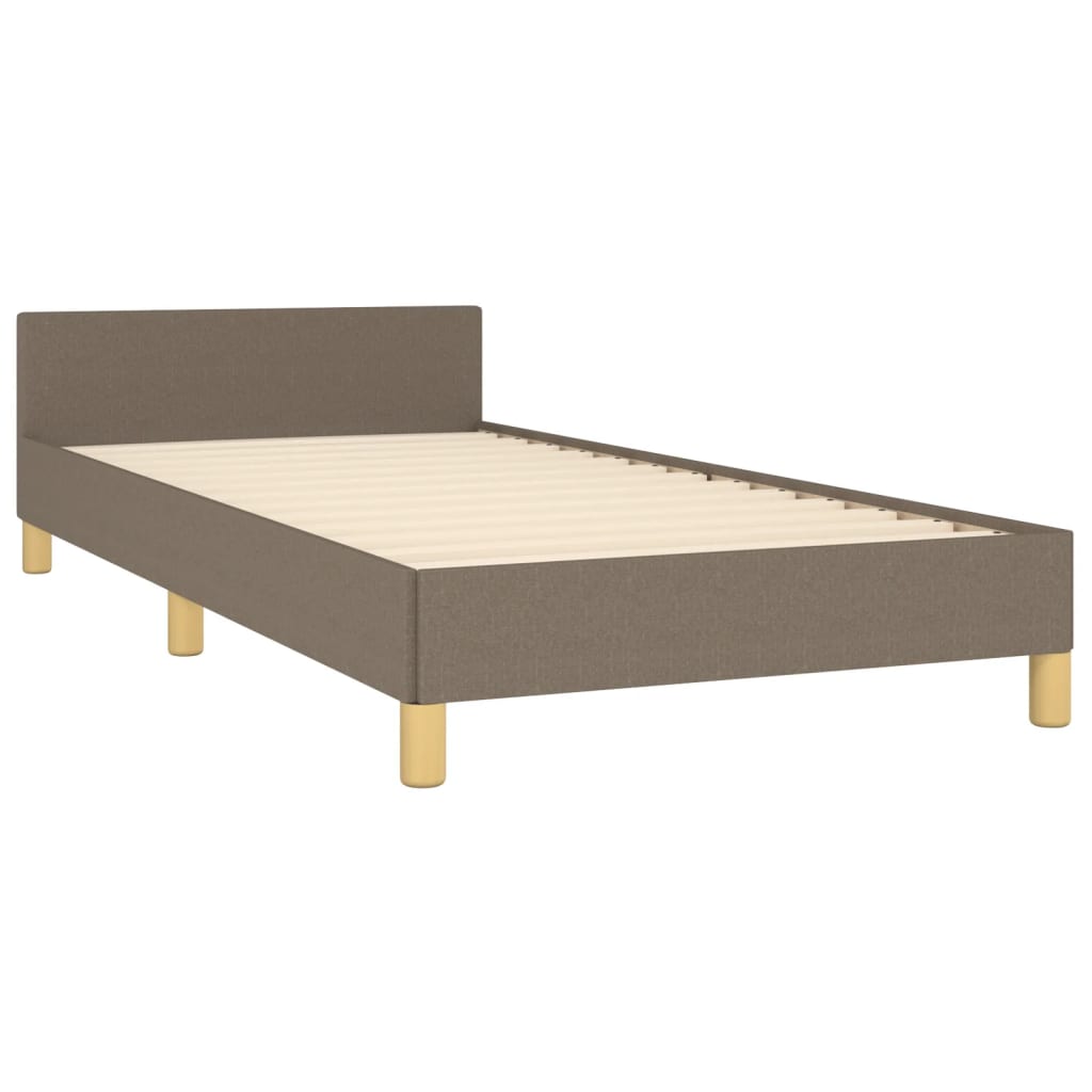 Bedframe zonder matras 80x200 cm stof taupe is nu te koop bij PeponiXL, paradijselijk wonen!