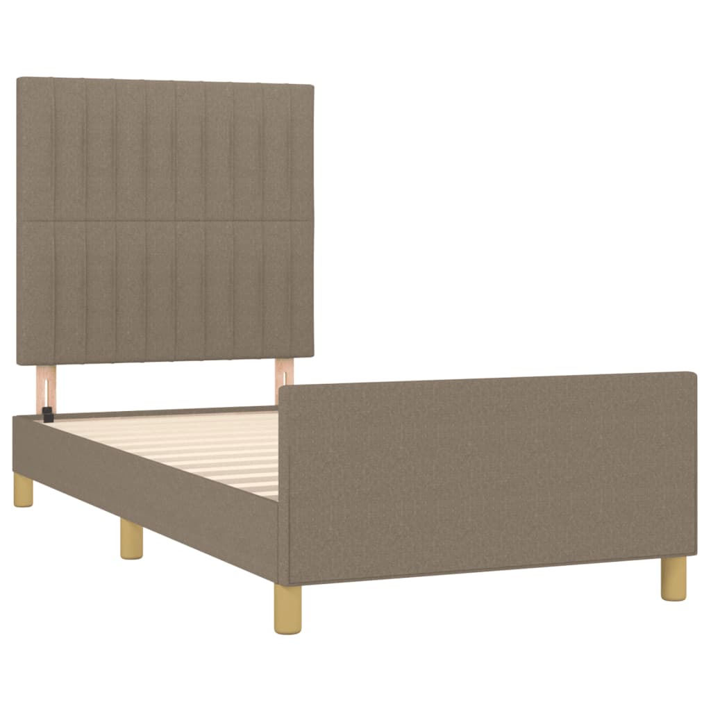 Bedframe zonder matras 90x200 cm stof taupe is nu te koop bij PeponiXL, paradijselijk wonen!