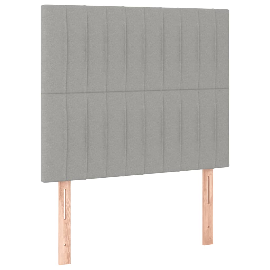 Bedframe zonder matras 100x200 cm stof lichtgrijs is nu te koop bij PeponiXL, paradijselijk wonen!