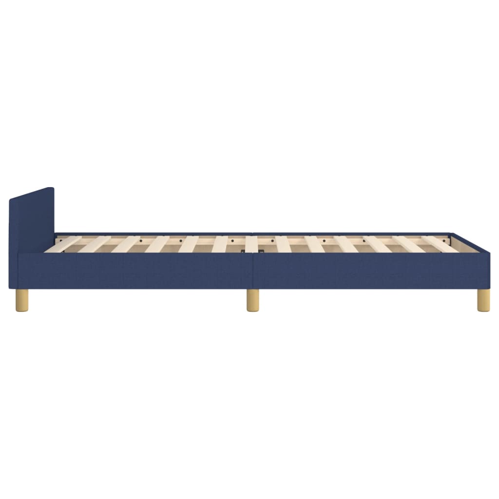 Bedframe zonder matras 100x200 cm stof blauw is nu te koop bij PeponiXL, paradijselijk wonen!