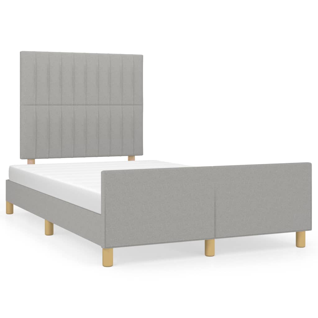 Bedframe zonder matras 120x200 cm stof lichtgrijs is nu te koop bij PeponiXL, paradijselijk wonen!