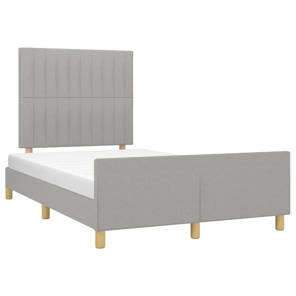 Bedframe zonder matras 120x200 cm stof lichtgrijs is nu te koop bij PeponiXL, paradijselijk wonen!