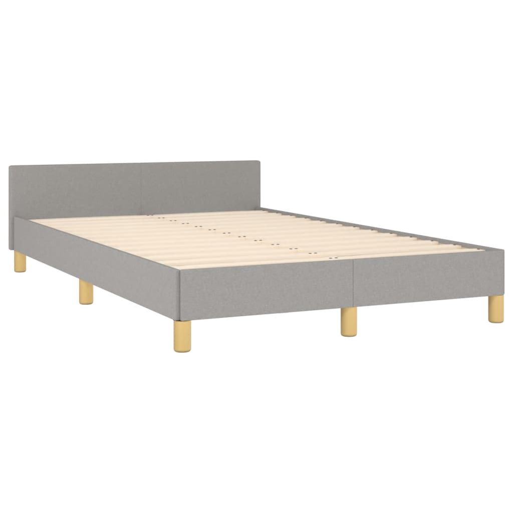 Bedframe zonder matras 120x200 cm stof lichtgrijs is nu te koop bij PeponiXL, paradijselijk wonen!