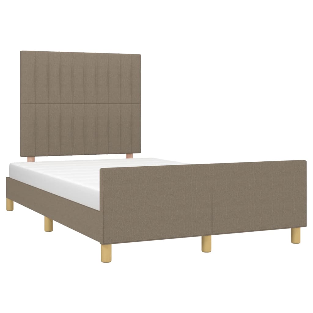 Bedframe zonder matras 120x200 cm stof taupe is nu te koop bij PeponiXL, paradijselijk wonen!