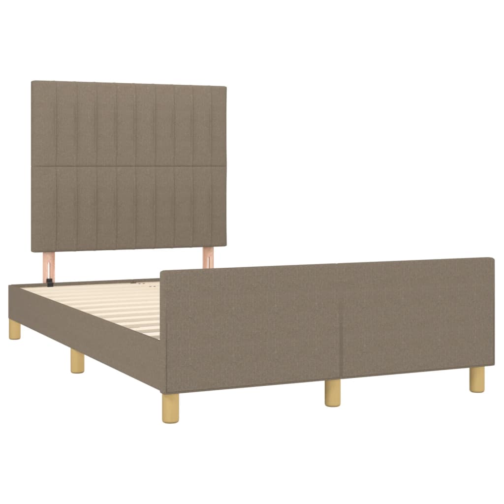 Bedframe zonder matras 120x200 cm stof taupe is nu te koop bij PeponiXL, paradijselijk wonen!
