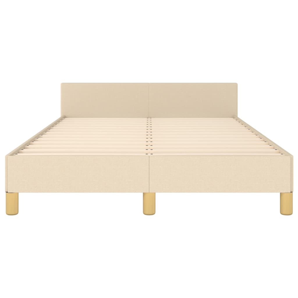 Bedframe zonder matras 120x200 cm stof crèmekleurig is nu te koop bij PeponiXL, paradijselijk wonen!