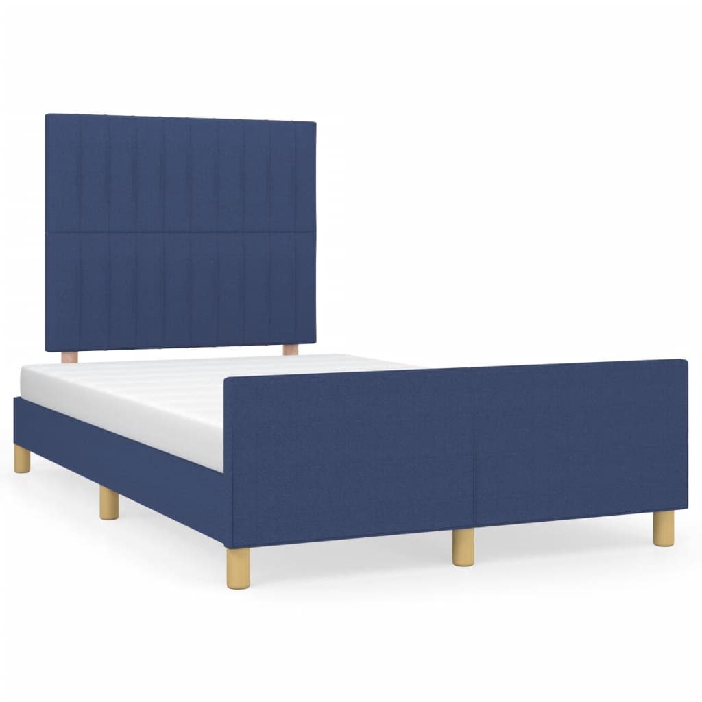 Bedframe zonder matras 120x200 cm stof blauw is nu te koop bij PeponiXL, paradijselijk wonen!