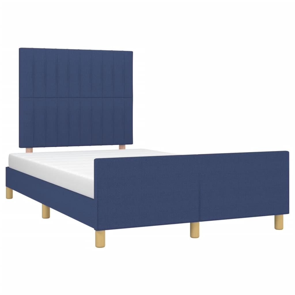 Bedframe zonder matras 120x200 cm stof blauw is nu te koop bij PeponiXL, paradijselijk wonen!