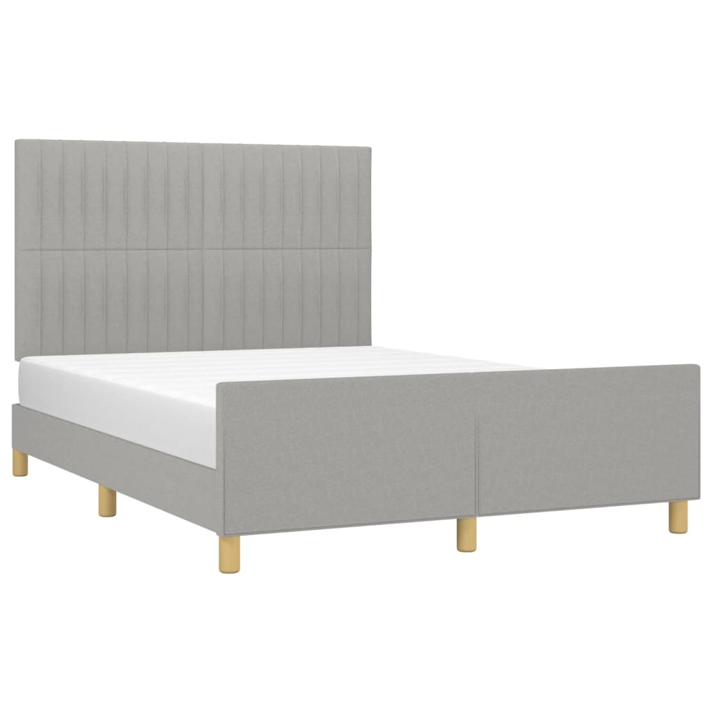 Bedframe zonder matras stof lichtgrijs 140x190 cm is nu te koop bij PeponiXL, paradijselijk wonen!