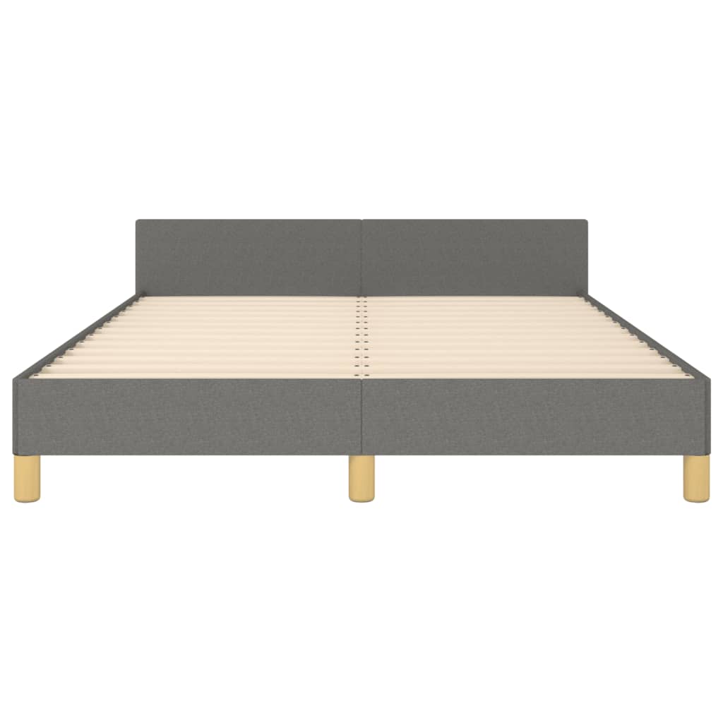 Bedframe zonder matras stof donkergrijs 140x190 cm is nu te koop bij PeponiXL, paradijselijk wonen!
