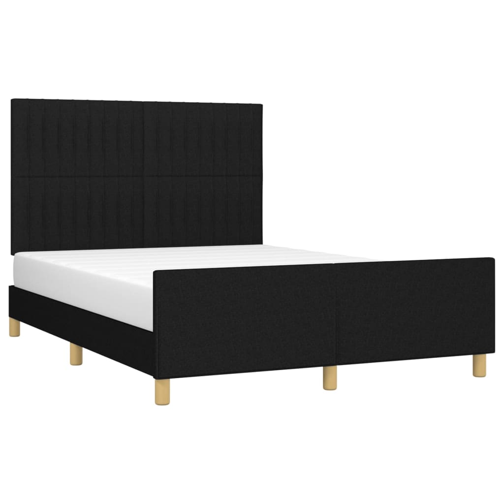 Bedframe zonder matras stof zwart 140x190 cm is nu te koop bij PeponiXL, paradijselijk wonen!