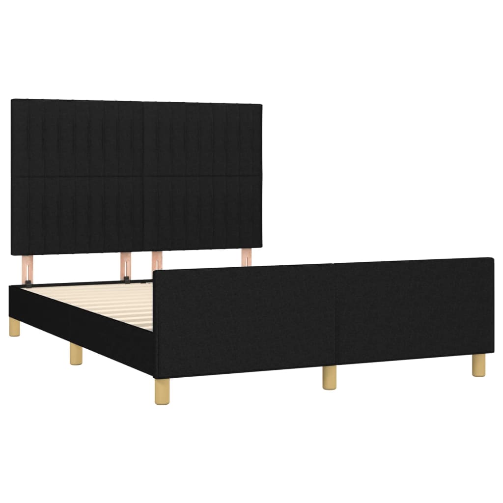 Bedframe zonder matras stof zwart 140x190 cm is nu te koop bij PeponiXL, paradijselijk wonen!