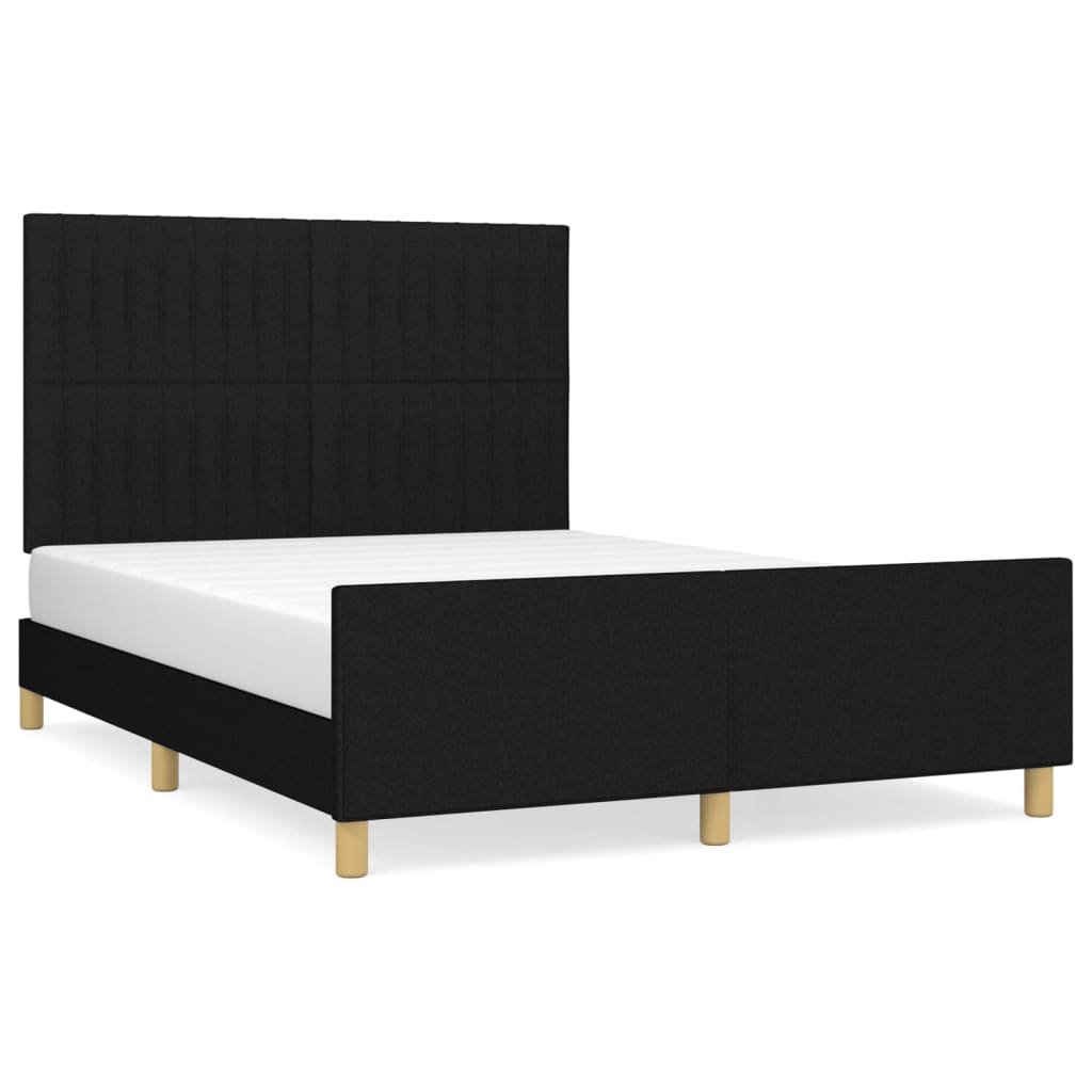 Bedframe zonder matras stof zwart 140x200 cm is nu te koop bij PeponiXL, paradijselijk wonen!