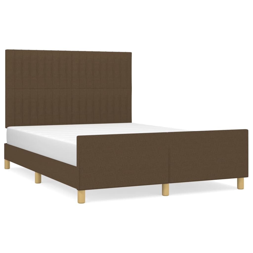 Bedframe zonder matras stof donkerbruin 140x200 cm is nu te koop bij PeponiXL, paradijselijk wonen!