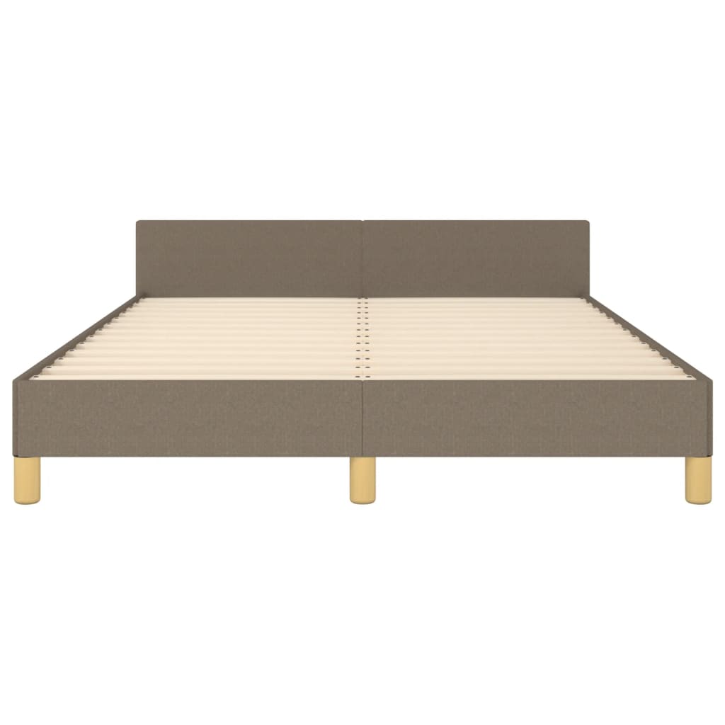 Bedframe zonder matras stof taupe 140x200 cm is nu te koop bij PeponiXL, paradijselijk wonen!
