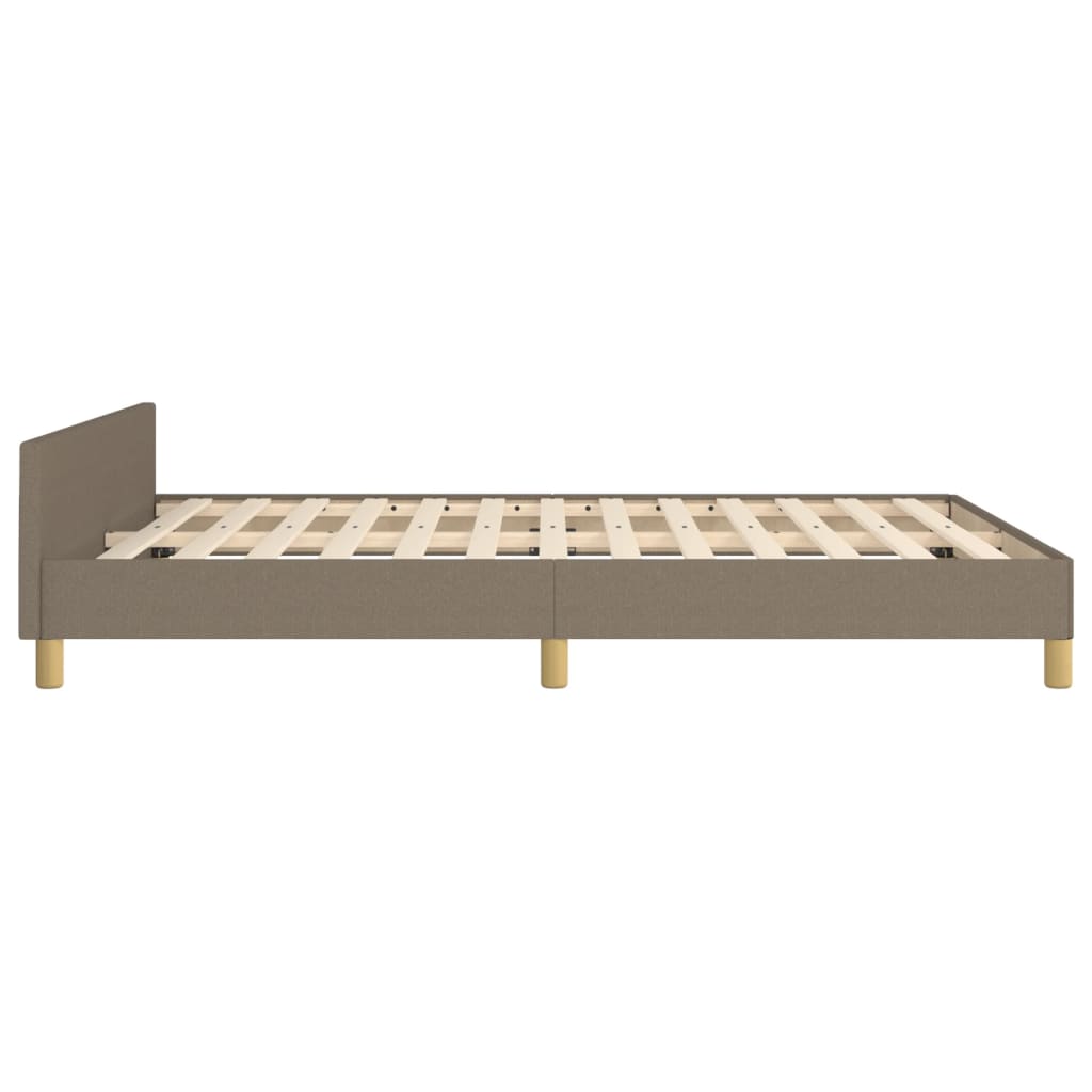 Bedframe zonder matras stof taupe 140x200 cm is nu te koop bij PeponiXL, paradijselijk wonen!