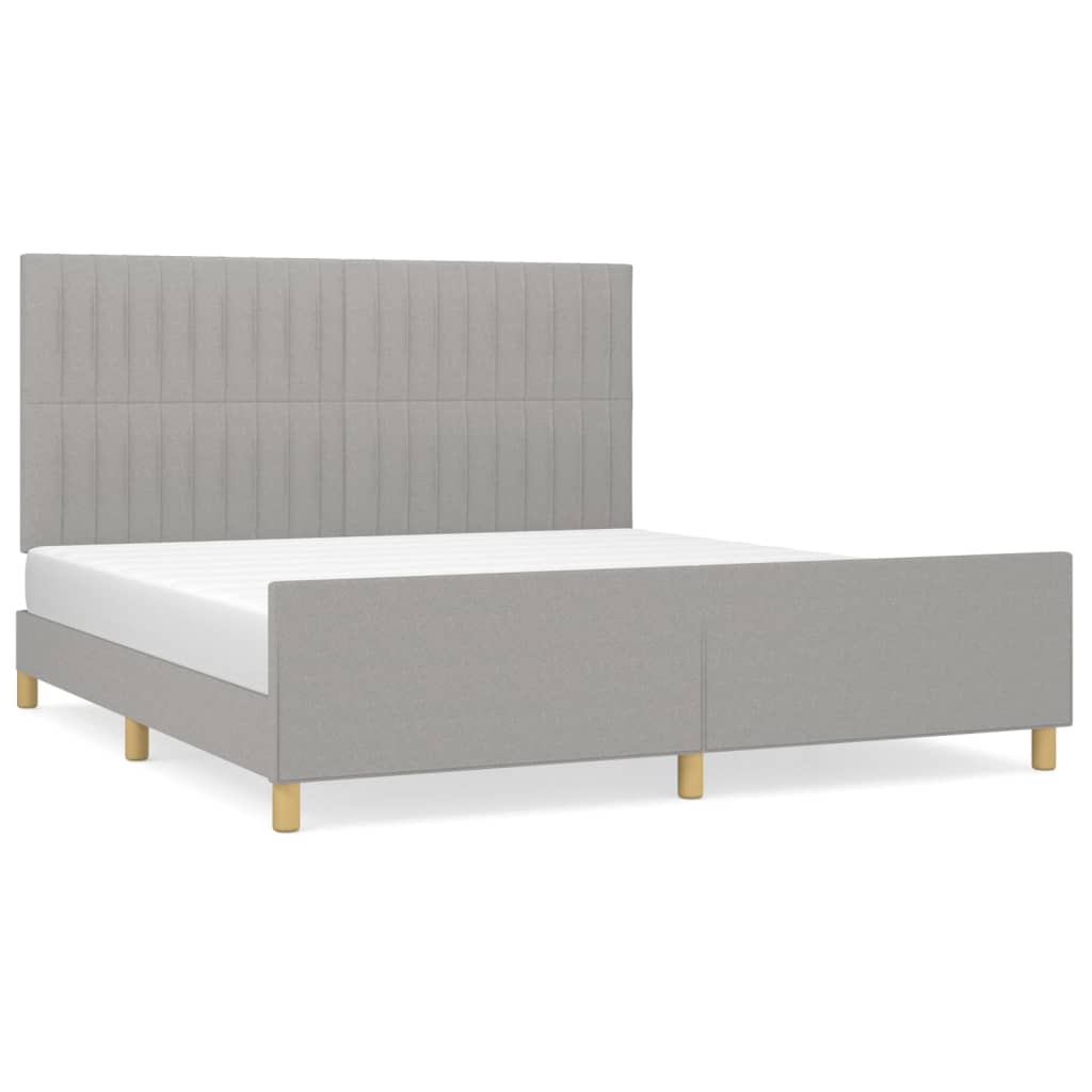 Bedframe zonder matras stof lichtgrijs 160x200 cm is nu te koop bij PeponiXL, paradijselijk wonen!