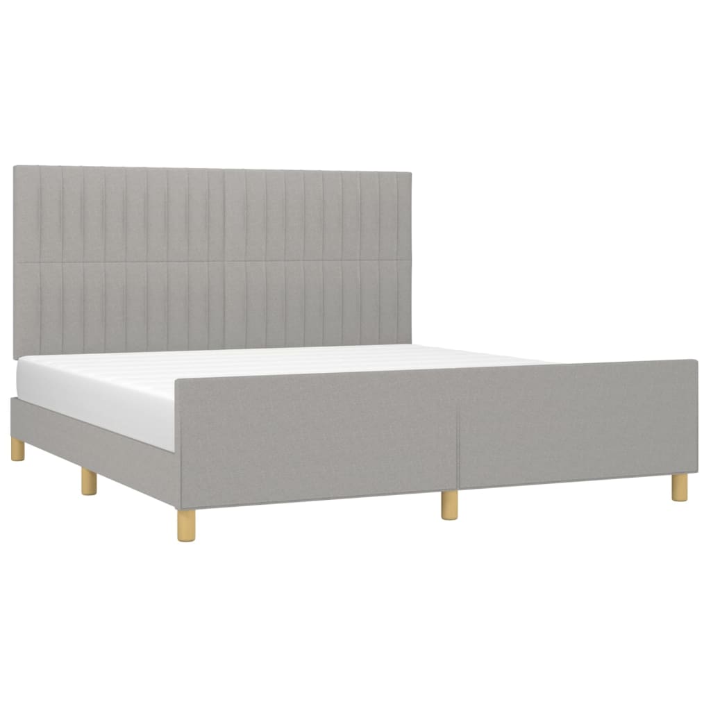 Bedframe zonder matras stof lichtgrijs 160x200 cm is nu te koop bij PeponiXL, paradijselijk wonen!