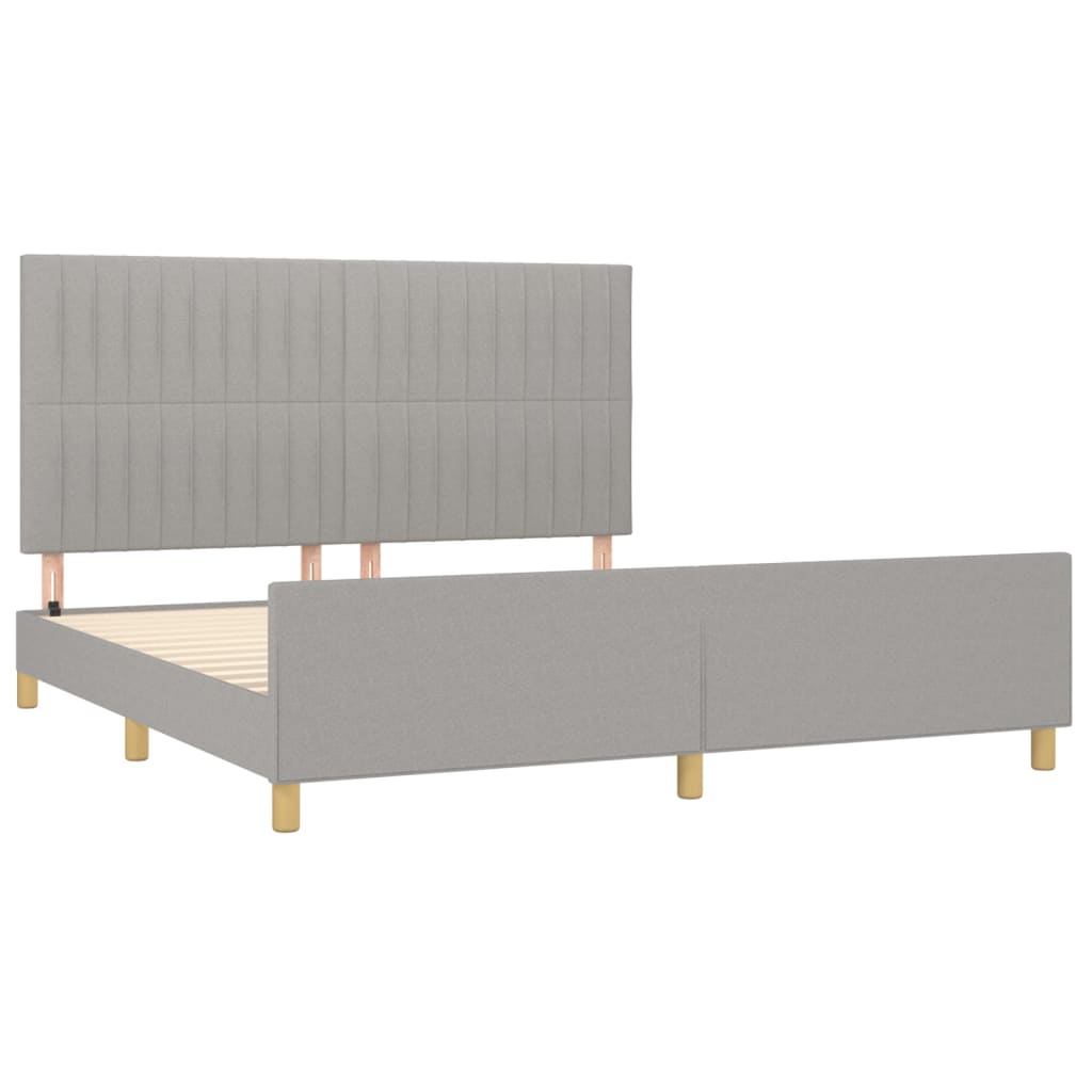 Bedframe zonder matras stof lichtgrijs 160x200 cm is nu te koop bij PeponiXL, paradijselijk wonen!