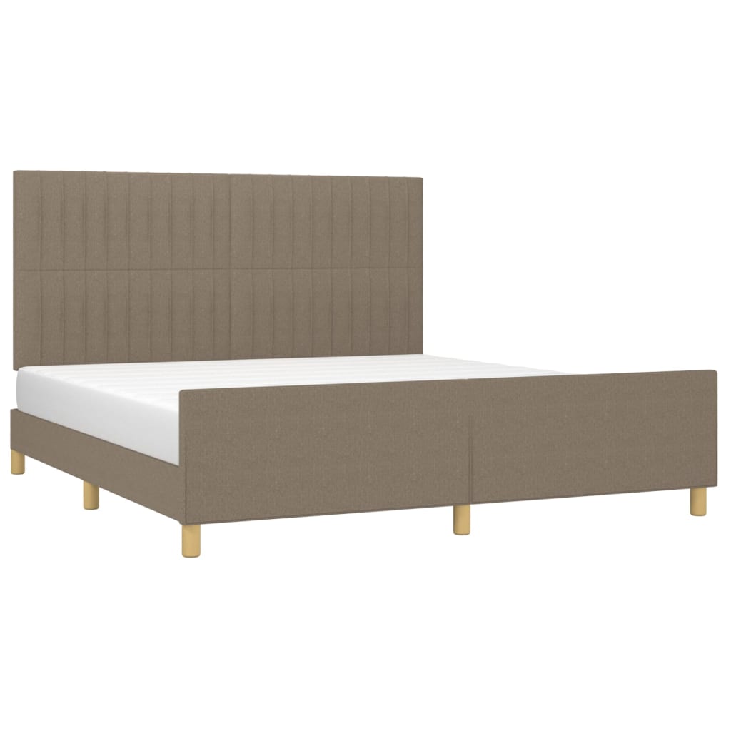 Bedframe zonder matras stof taupe 160x200 cm is nu te koop bij PeponiXL, paradijselijk wonen!