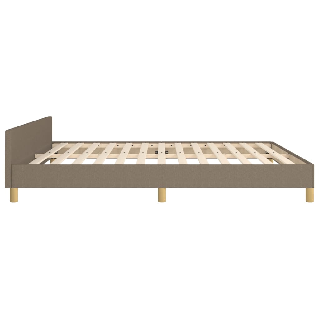 Bedframe zonder matras stof taupe 160x200 cm is nu te koop bij PeponiXL, paradijselijk wonen!