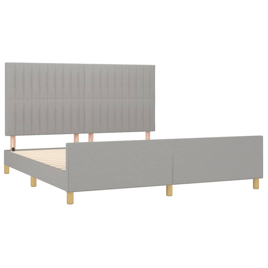 Bedframe zonder matras stof lichtgrijs 180x200 cm is nu te koop bij PeponiXL, paradijselijk wonen!