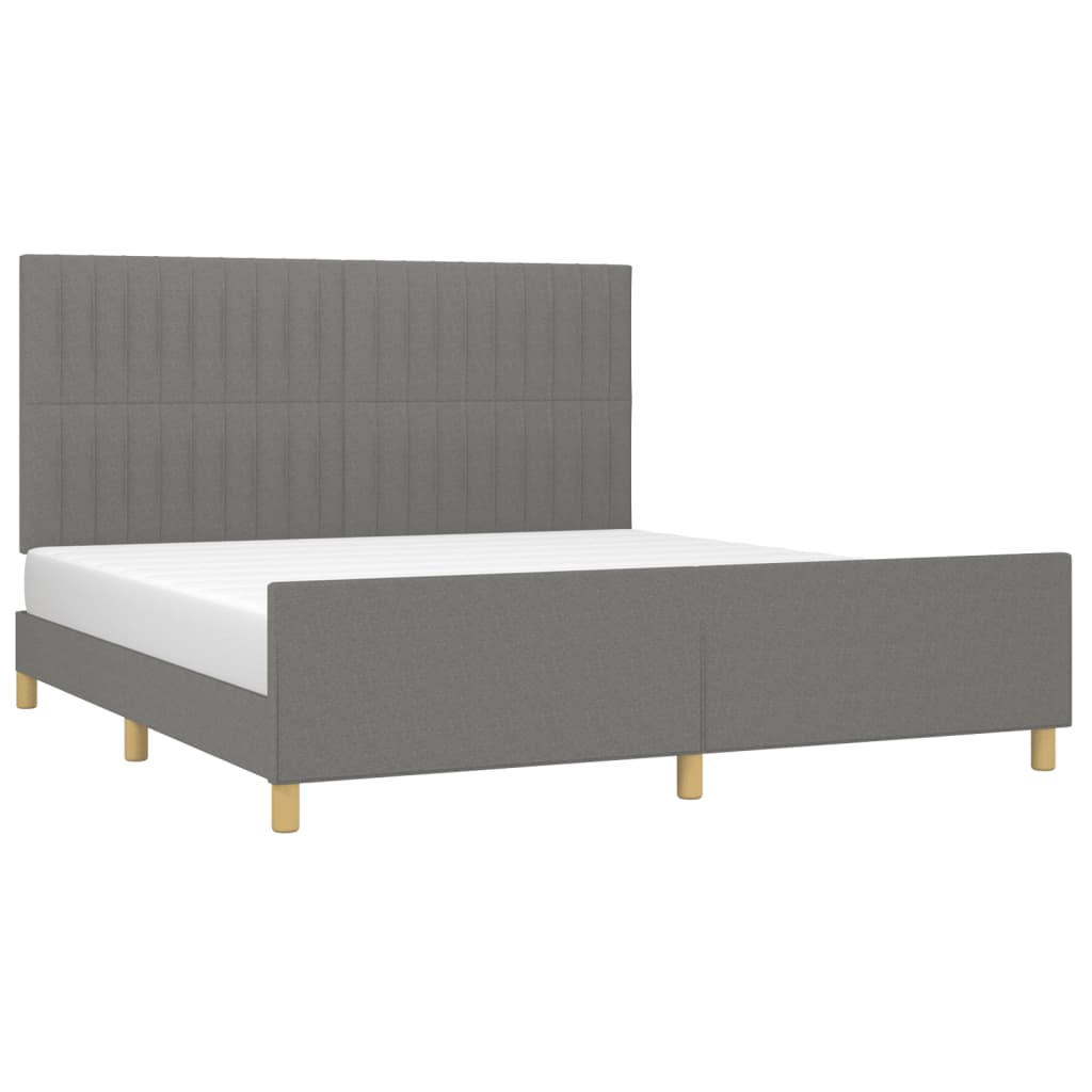 Bedframe zonder matras stof donkergrijs 180x200 cm is nu te koop bij PeponiXL, paradijselijk wonen!