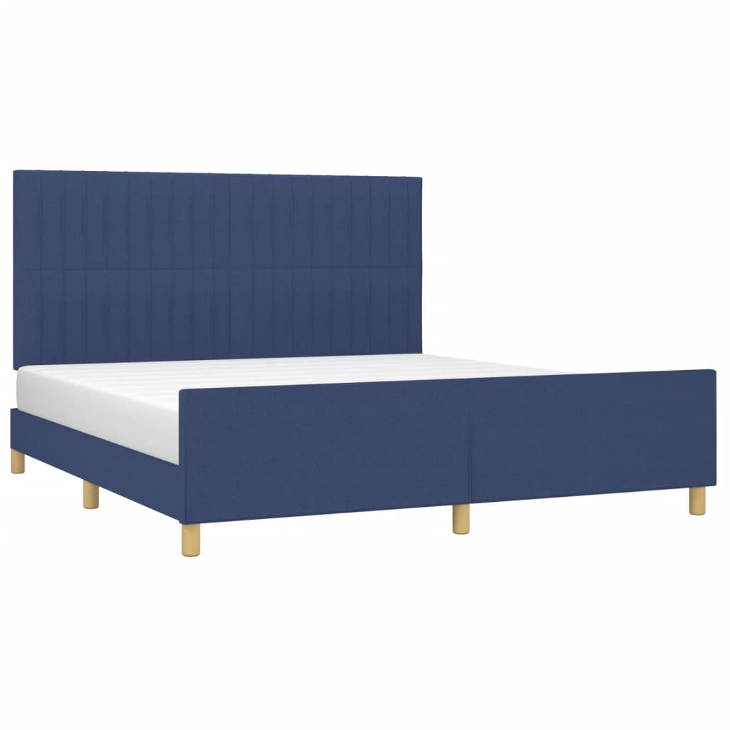 Bedframe zonder matras stof blauw 180x200 cm is nu te koop bij PeponiXL, paradijselijk wonen!
