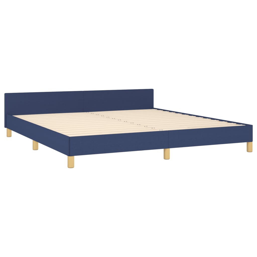 Bedframe zonder matras stof blauw 180x200 cm is nu te koop bij PeponiXL, paradijselijk wonen!