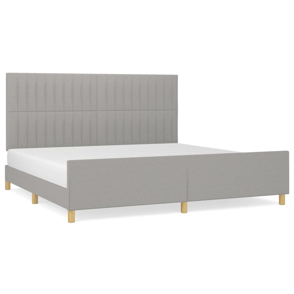Bedframe zonder matras stof lichtgrijs 200x200 cm is nu te koop bij PeponiXL, paradijselijk wonen!