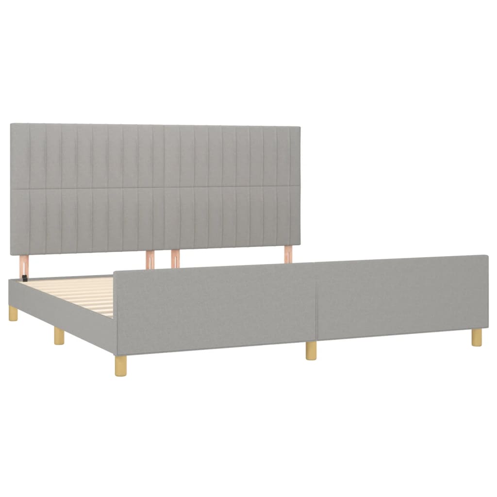 Bedframe zonder matras stof lichtgrijs 200x200 cm is nu te koop bij PeponiXL, paradijselijk wonen!