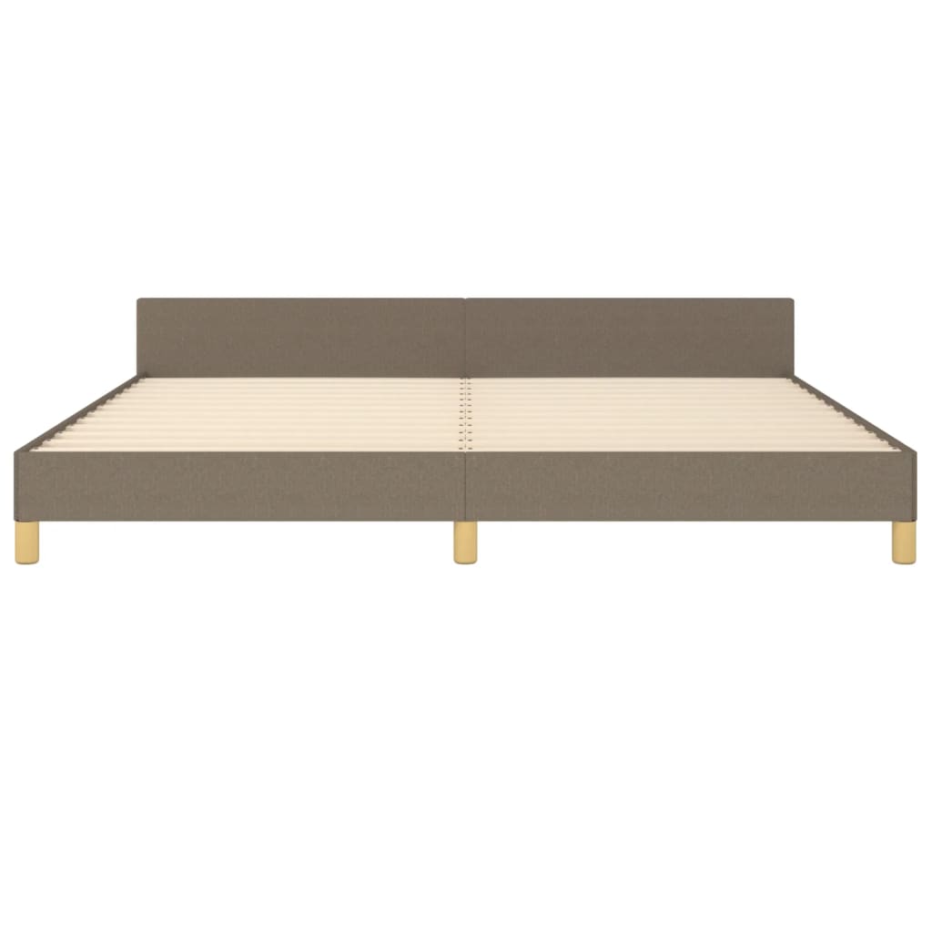 Bedframe zonder matras stof taupe 200x200 cm is nu te koop bij PeponiXL, paradijselijk wonen!