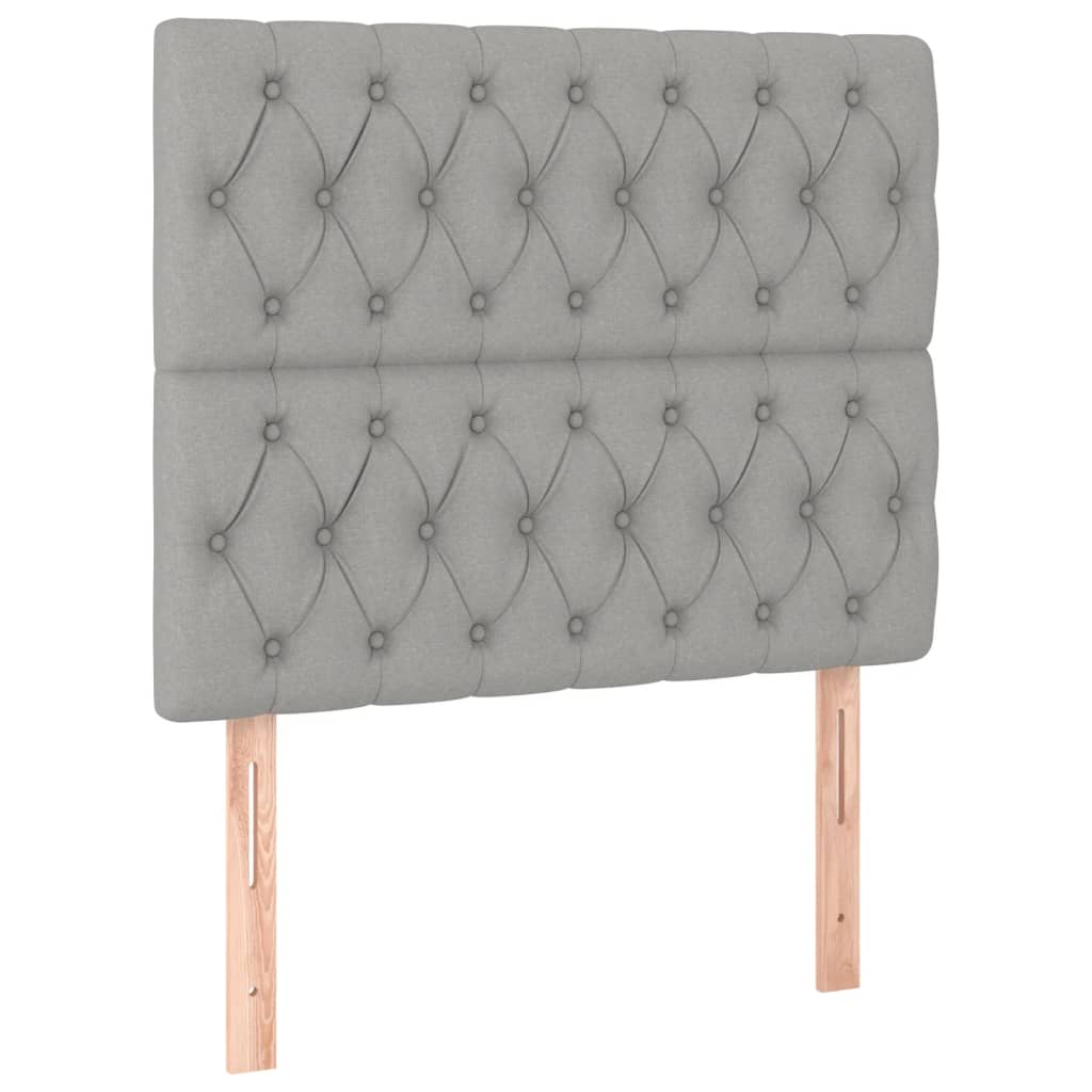 Bedframe zonder matras 90x190 cm stof lichtgrijs is nu te koop bij PeponiXL, paradijselijk wonen!