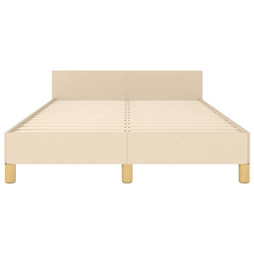 Bedframe zonder matras 120x200 cm stof crèmekleurig is nu te koop bij PeponiXL, paradijselijk wonen!