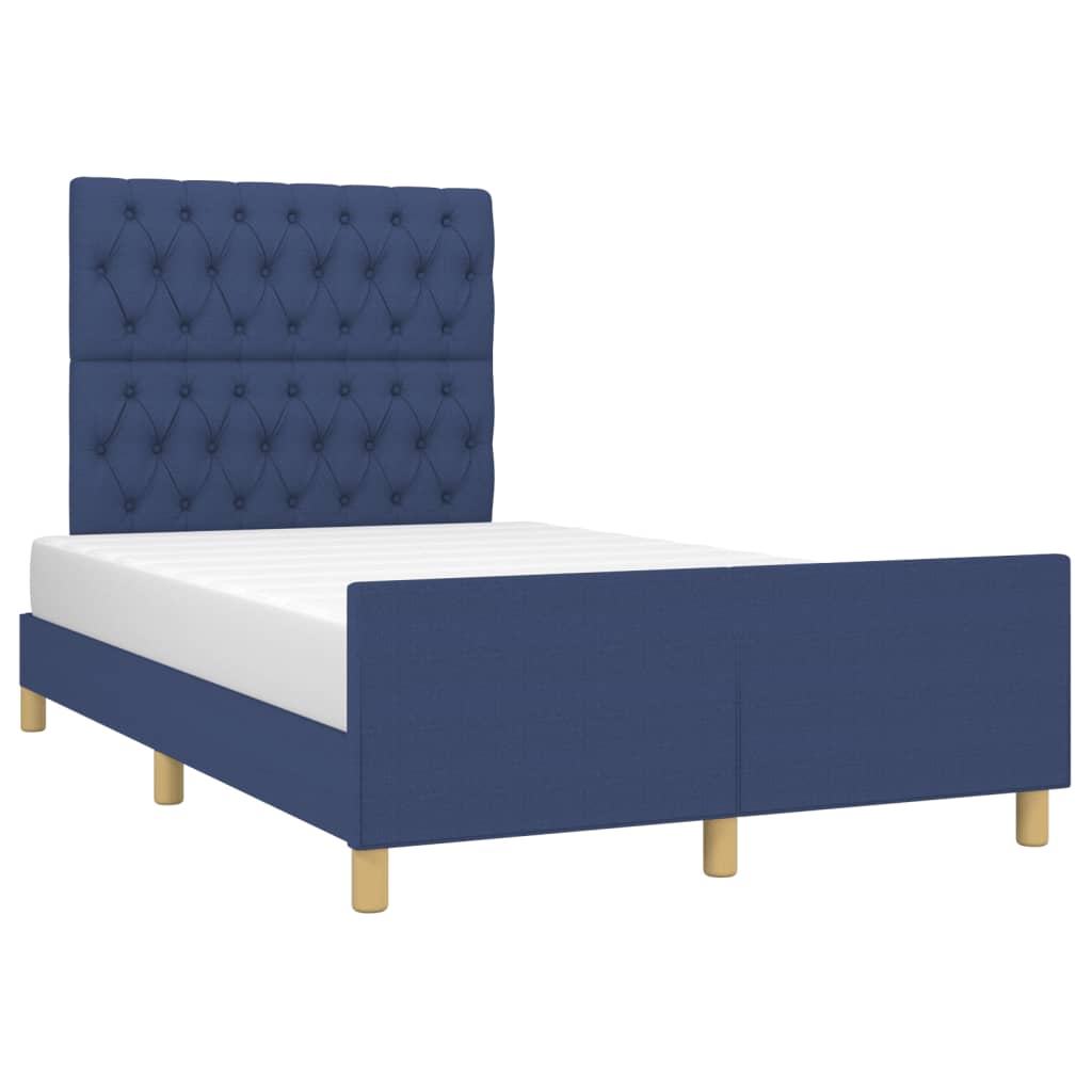 Bedframe zonder matras 120x200 cm stof blauw is nu te koop bij PeponiXL, paradijselijk wonen!