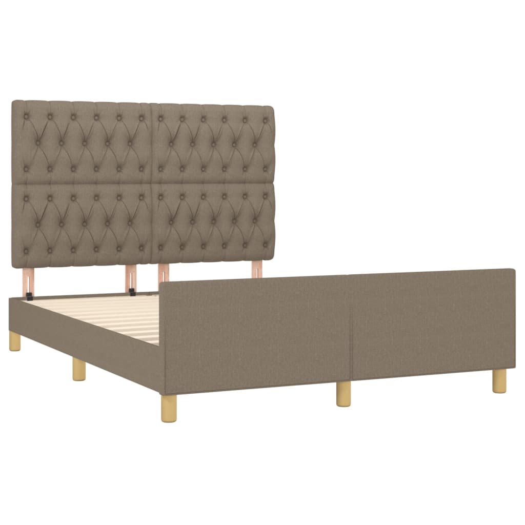 Bedframe zonder matras stof taupe 140x190 cm is nu te koop bij PeponiXL, paradijselijk wonen!