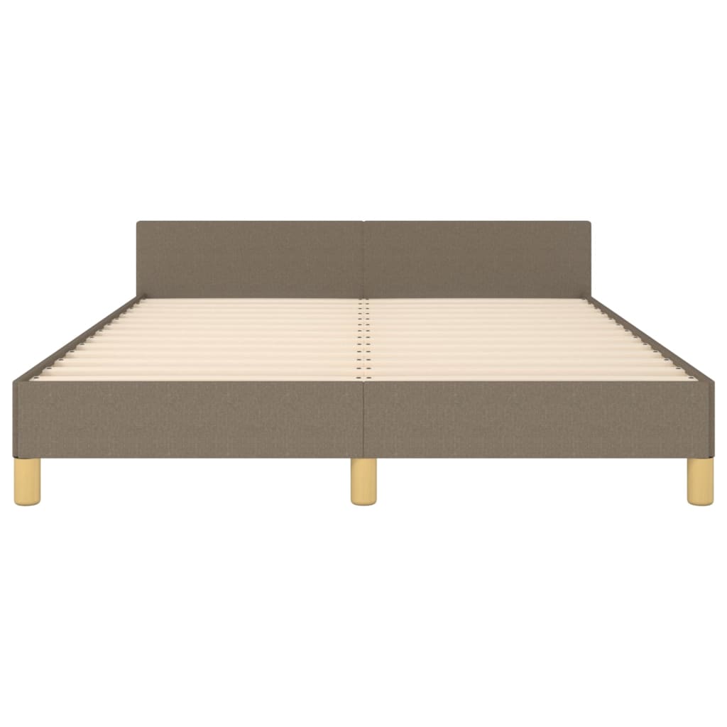 Bedframe zonder matras stof taupe 140x190 cm is nu te koop bij PeponiXL, paradijselijk wonen!