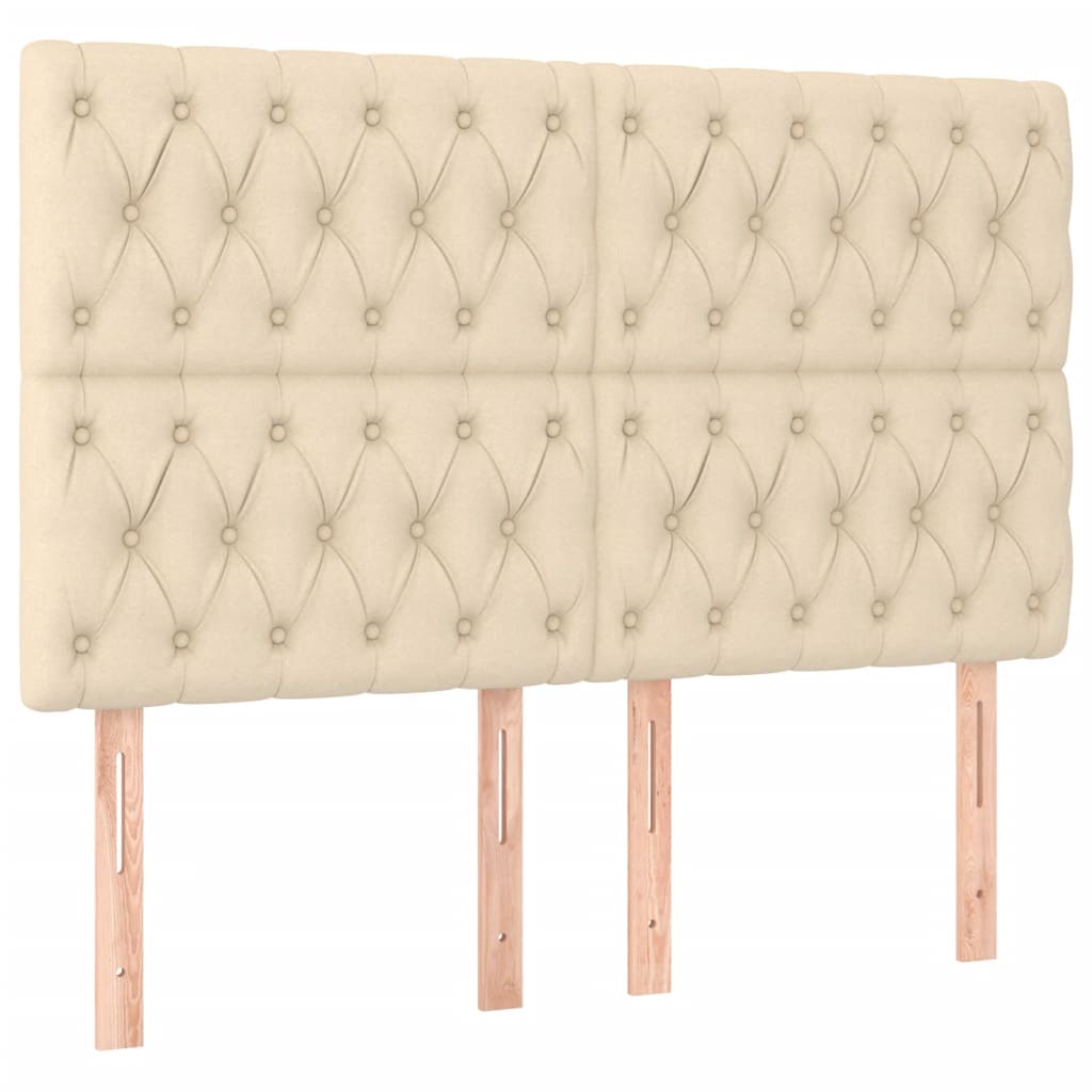 Bedframe zonder matras stof crèmekleurig 140x190 cm is nu te koop bij PeponiXL, paradijselijk wonen!