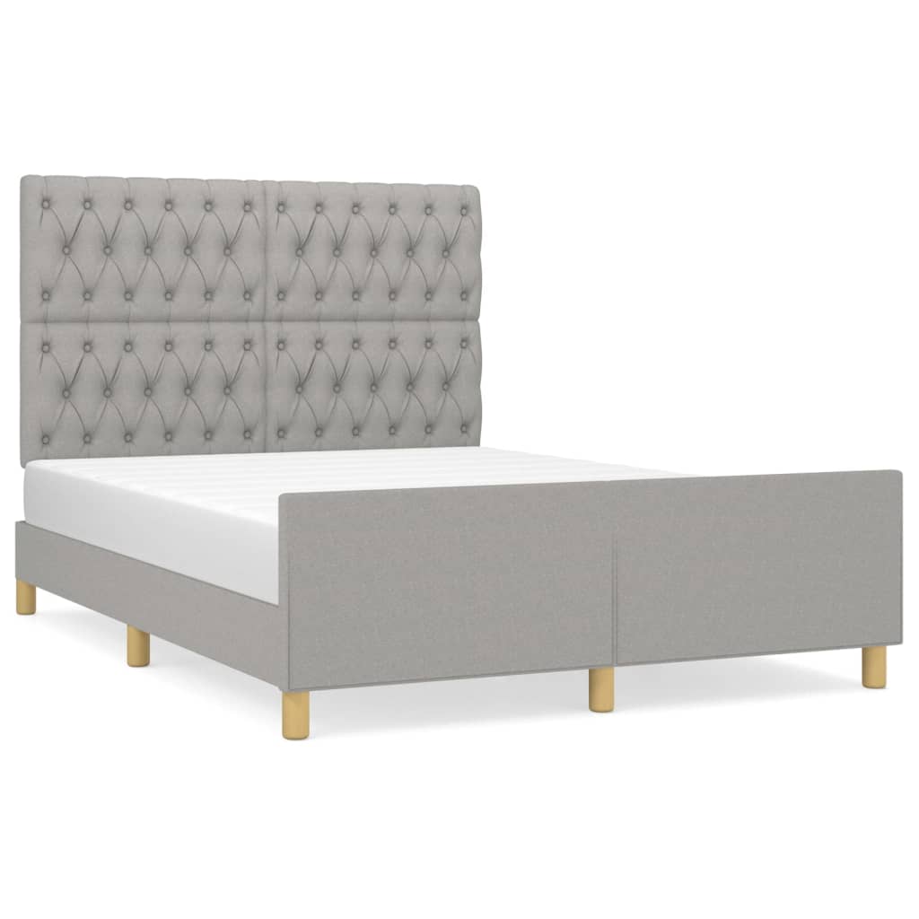 Bedframe zonder matras stof lichtgrijs 140x200 cm is nu te koop bij PeponiXL, paradijselijk wonen!
