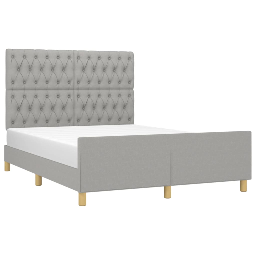 Bedframe zonder matras stof lichtgrijs 140x200 cm is nu te koop bij PeponiXL, paradijselijk wonen!