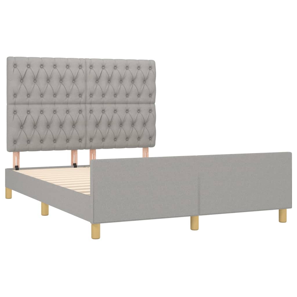 Bedframe zonder matras stof lichtgrijs 140x200 cm is nu te koop bij PeponiXL, paradijselijk wonen!